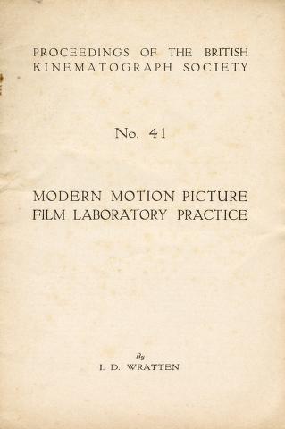 Thumbnail image of a page from Proceedings of the British Kinematograph Society