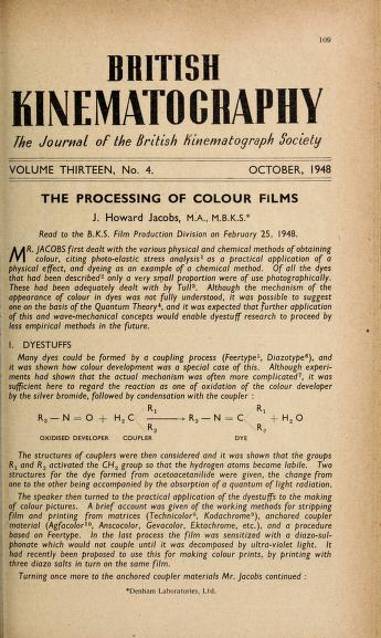 Thumbnail image of a page from British Kinematography
