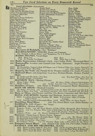 Thumbnail image of a page from Brunswick Record Catalog