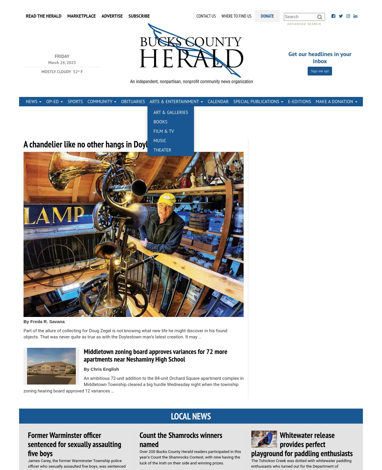 Bucks County Herald at 2023-03-24 06:26:30-04:00 local time