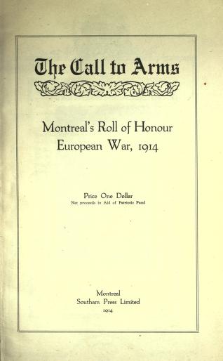 Cover of: The call to arms by 