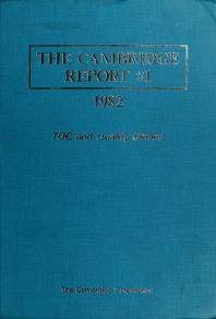 Cover of: The Cambridge report #1 by Cambridge Corporation