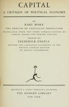 Cover of: Capital (a critique of political economy) by Karl Marx