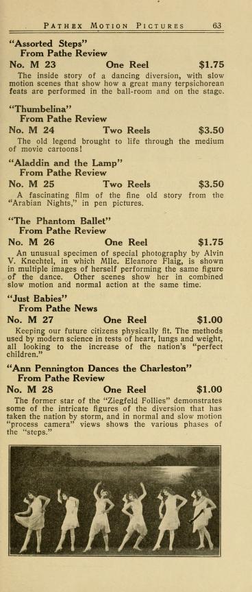 Thumbnail image of a page from Catalog of Pathex Motion Pictures for the Home