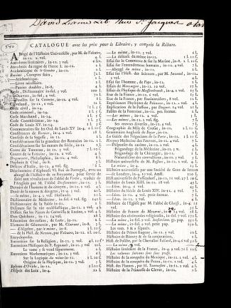 Cover of: Catalogue avec les prix pour le libraire, y compris la re liure by Michel-Antoine David