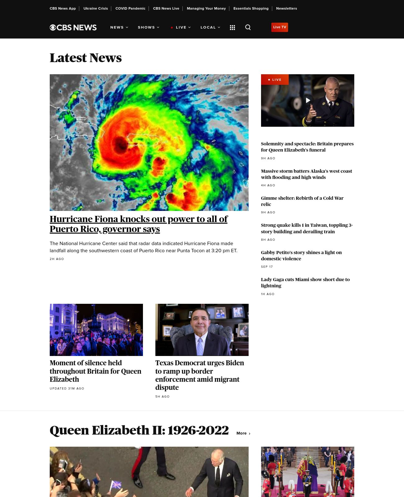 CBS News at 2022-09-18 18:51:44-04:00 local time