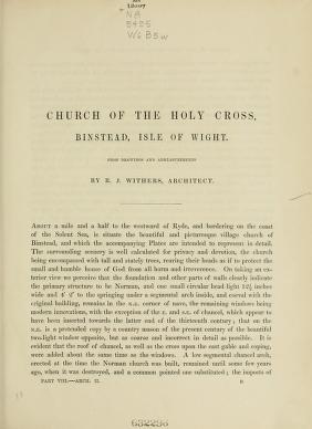 Cover of: Church of the Holy Cross, Binstead, Isle of Wight. by R. J. Withers