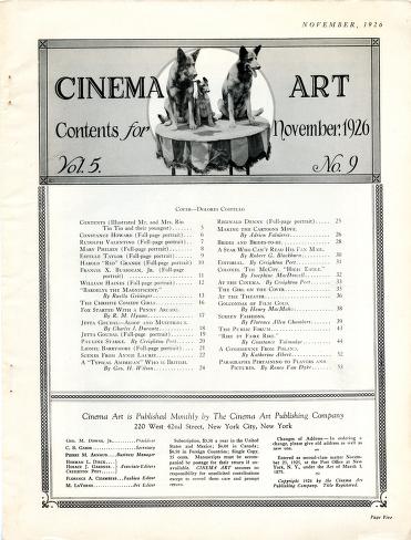 Thumbnail image of a page from Cinema Art