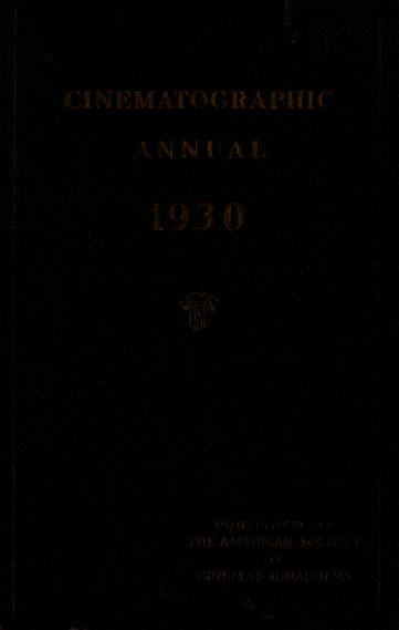 Cinematographic annual 1930 : volume one