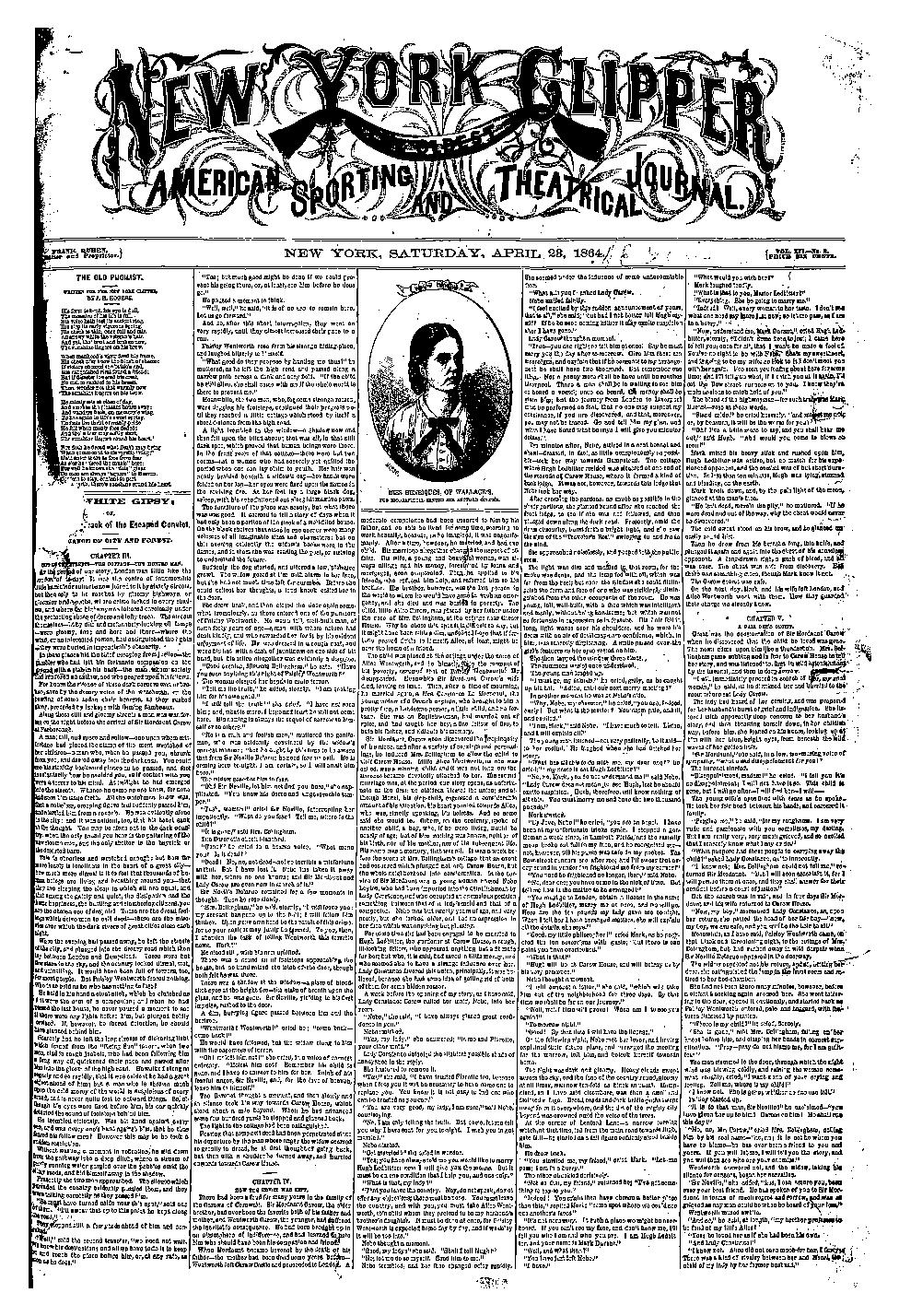 Thumbnail image of a page from New York Clipper