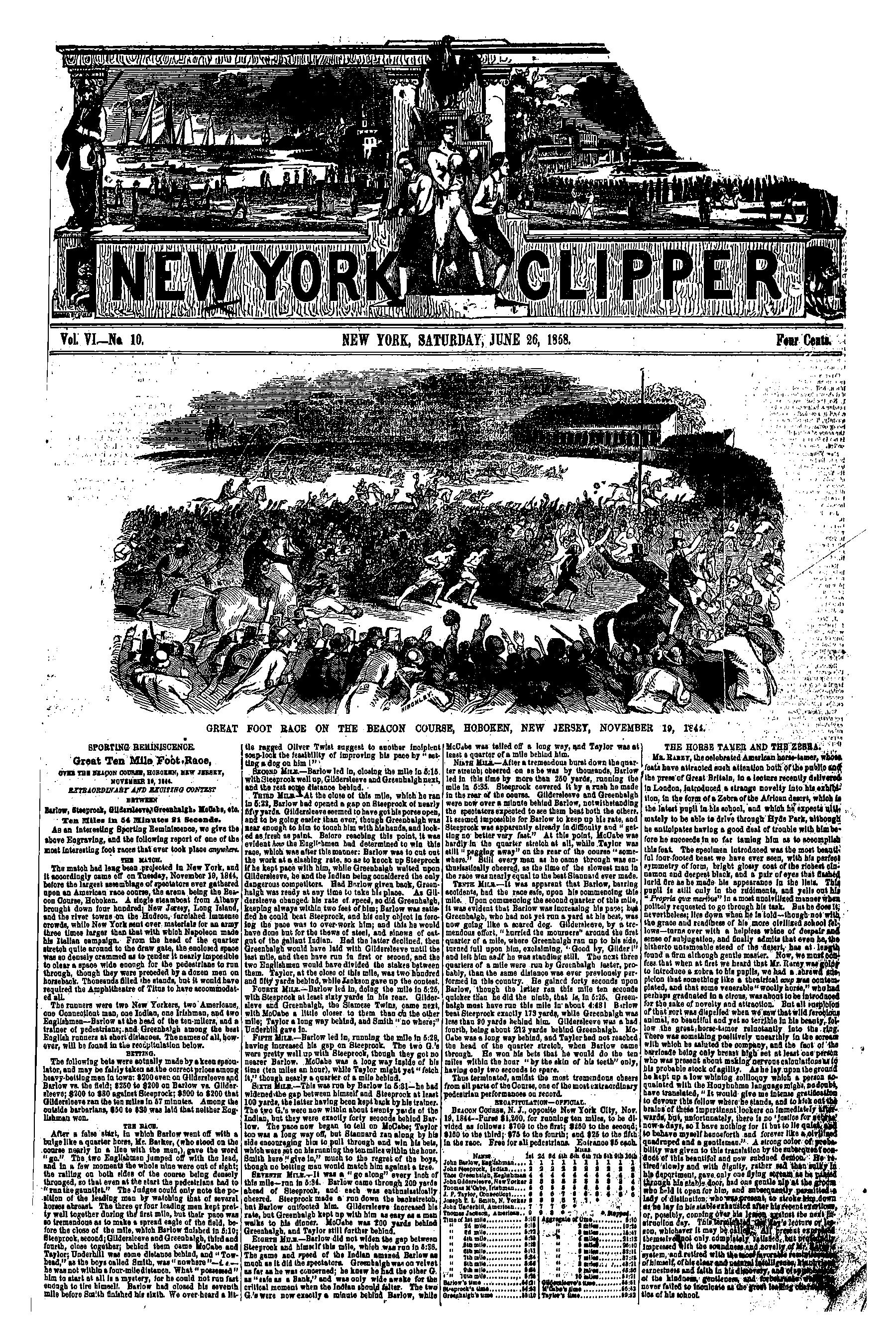 New York Clipper (June 1858)