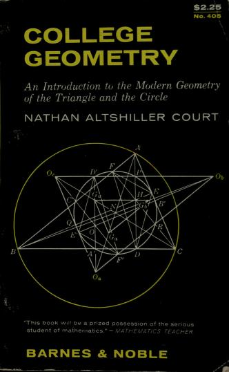 Cover of: College geometry by Nathan Altshiller-Court