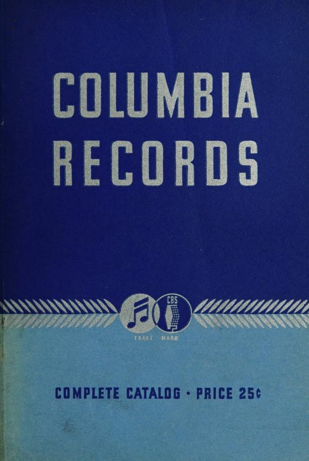 Columbia Record Catalog (1939)