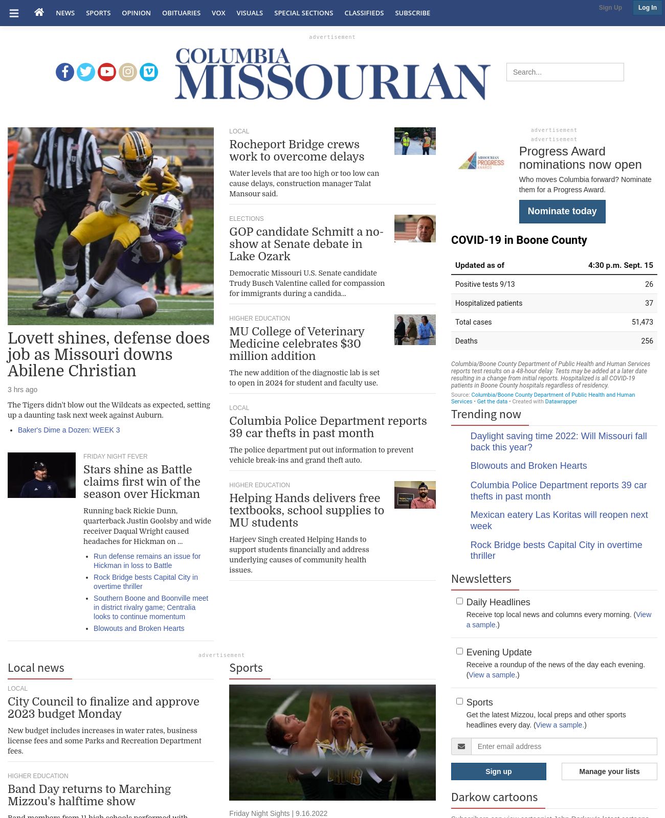 Columbia Missourian at 2022-09-17 17:57:10-05:00 local time