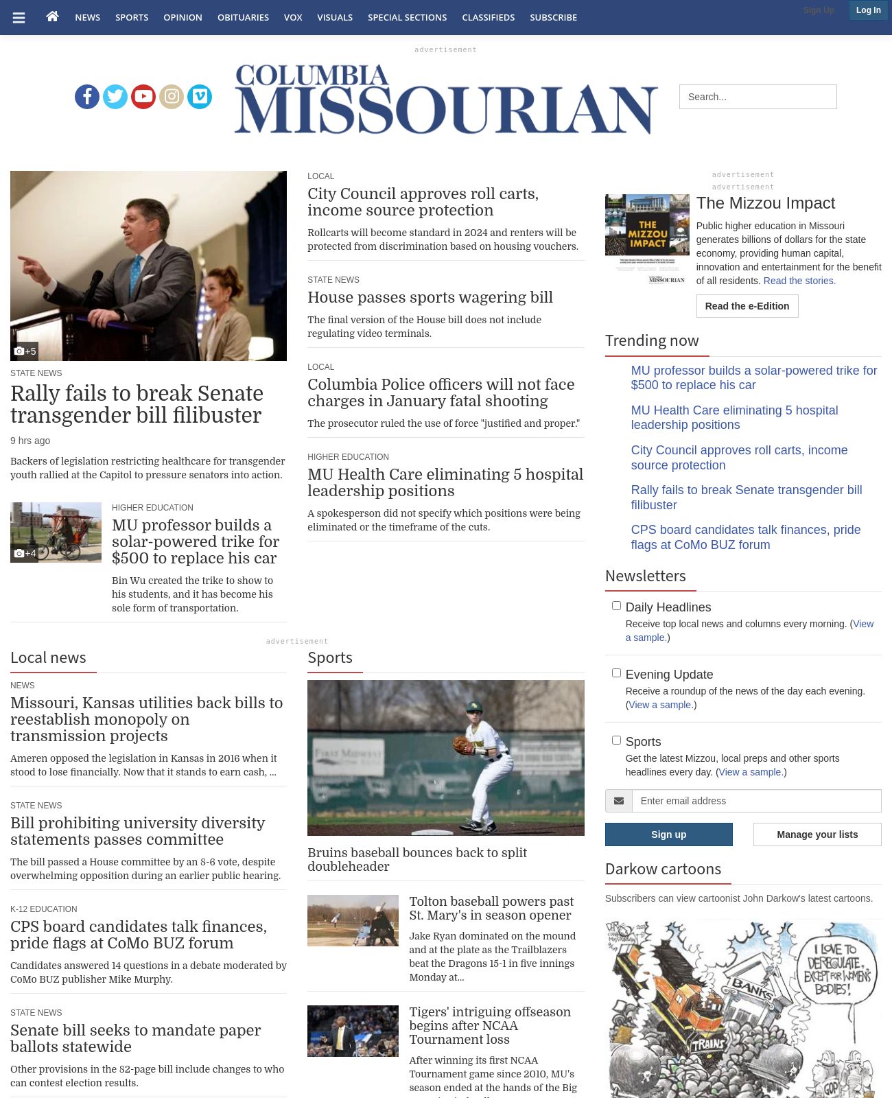 Columbia Missourian at 2023-03-21 05:38:02-05:00 local time