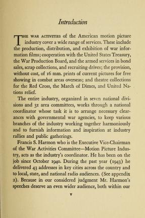 Thumbnail image of a page from The command is forward : selections from addresses on the motion picture industry in war and peace