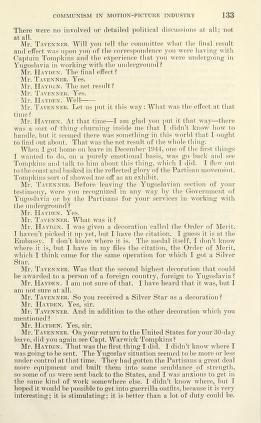 Thumbnail image of a page from Communist infiltration of Hollywood motion-picture industry : hearing before the Committee on Un-American activities, House of Representatives, Eighty-second Congress, first session