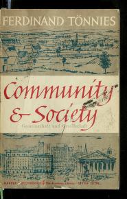 Cover of: Community & society (Gemeinschaft und Gesellschaft) by Ferdinand Tönnies
