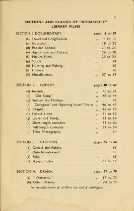 Thumbnail image of a page from Complete Catalogue 8mm Kodascope Library of Motion Pictures