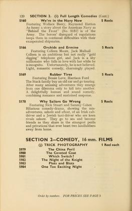 Thumbnail image of a page from Complete Descriptive Catalogue of Kodascope Library of Motion Pictures 16mm