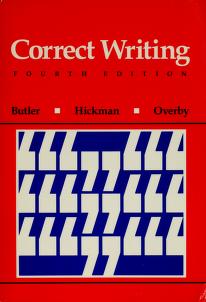 Cover of: Correct writing by Eugenia Butler