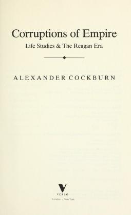 Cover of: Corruptions of empire by Alexander Cockburn