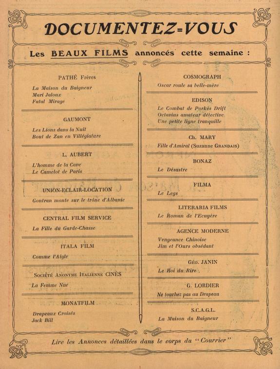 Le Courrier Cinématographique (June 13, 1914)