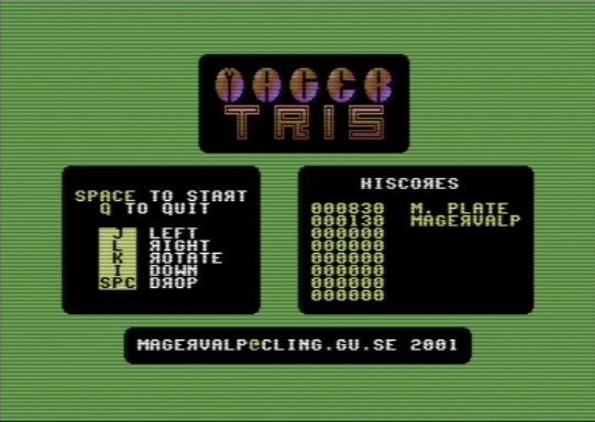 C64 game MagerTris 2K