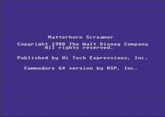 C64 game Matterhorn Screamer