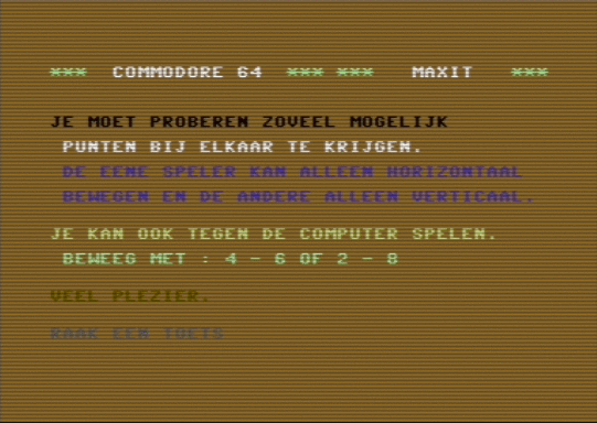 C64 game Maxit