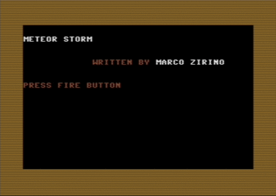 C64 game Meteor Storm