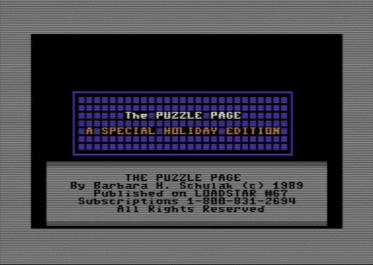 C64 game The Puzzle Page #067