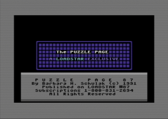 C64 game The Puzzle Page #087