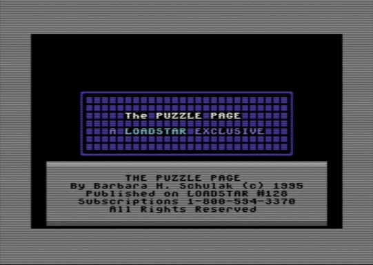 C64 game The Puzzle Page #128