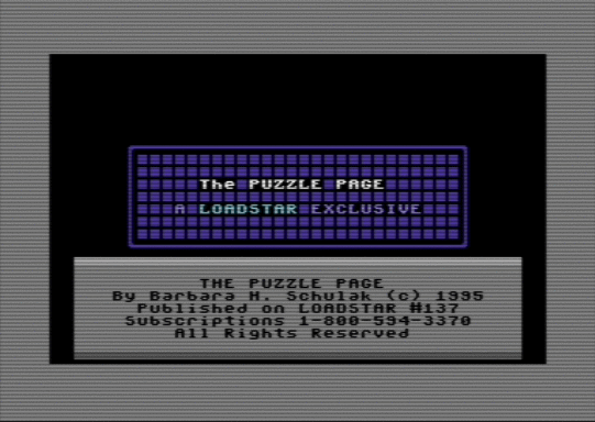 C64 game The Puzzle Page #137