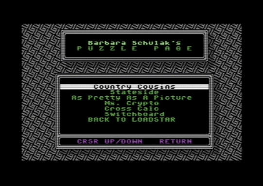 C64 game The Puzzle Page #149