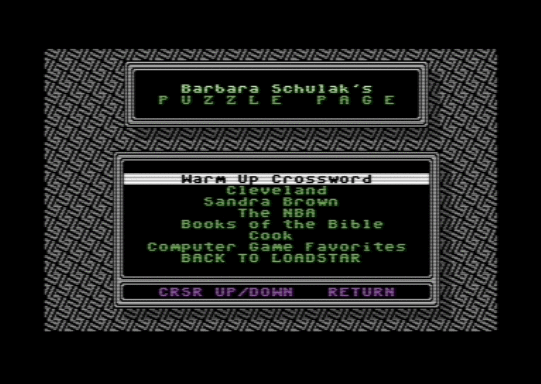 C64 game The Puzzle Page #167
