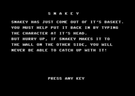 C64 game Snakey