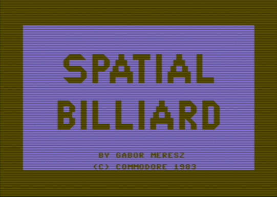 C64 game Räumliches Billard
