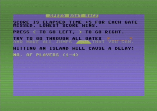 C64 game Speed ​​Boat Race