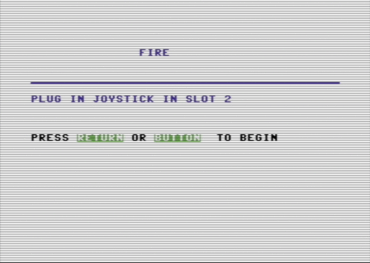 C64 game Towering Inferno: Fire