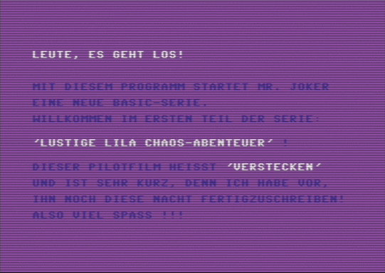 C64 game Verstecken