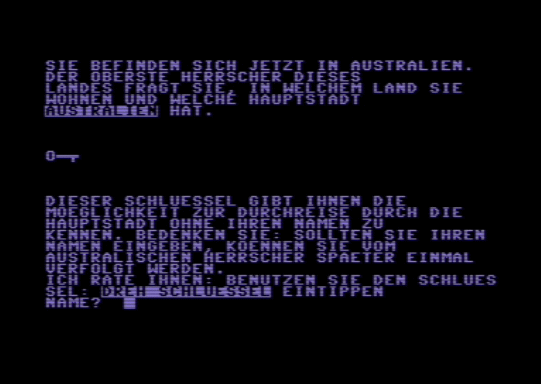 C64 game Weltreise