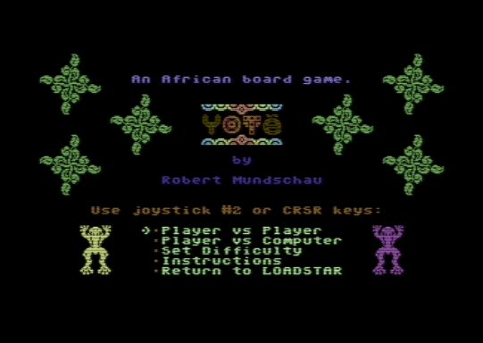 C64 game Yote: An African Board Game