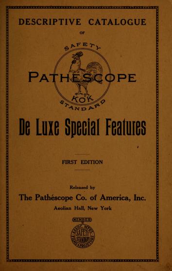 Thumbnail image of a page from Descriptive Catalogue of Pathescope De Luxe Special Features