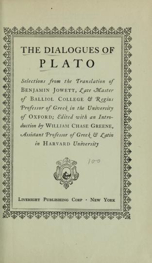 Cover of: The dialogues of Plato by José Ignacio García Hamilton