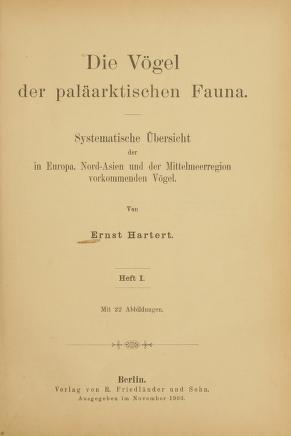 Cover of: Die Vögel der paläarktischen Fauna by Ernst Hartert