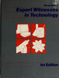 Cover of: Directory of expert witnesses in technology by Research Publications, inc