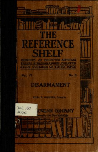 Cover of: Disarmament by Julia E. Johnsen