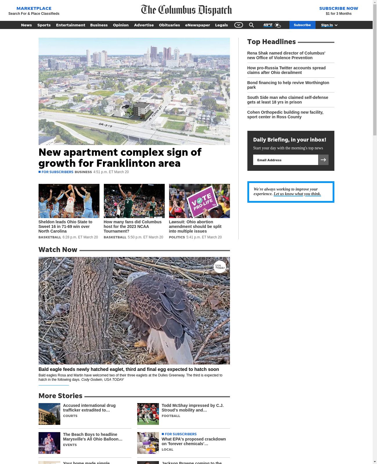 The Columbus Dispatch at 2023-03-20 18:43:56-04:00 local time